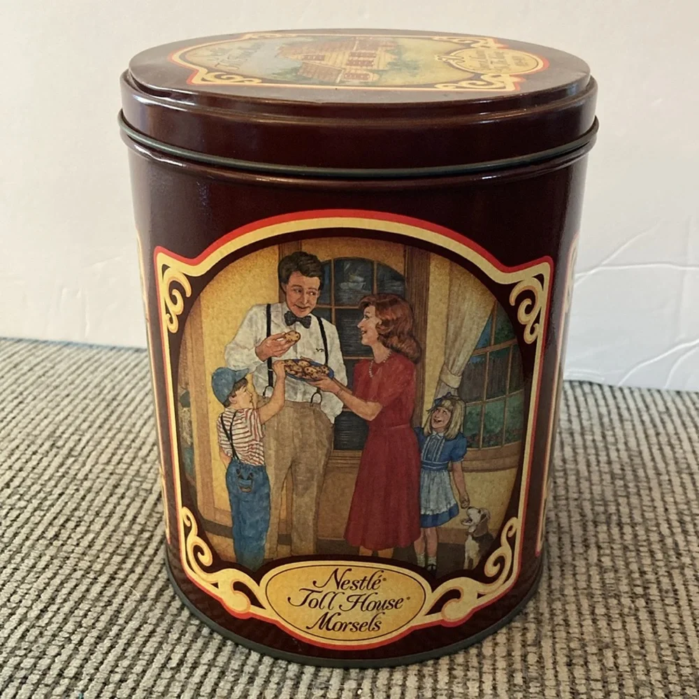 Nestle Toll House Morsels cookie tin, 50th anniversary collectible
